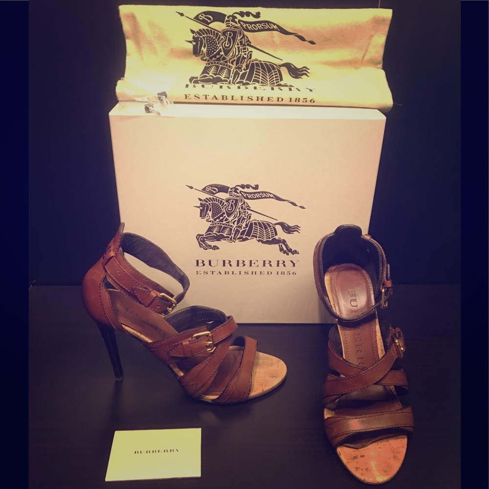 Burberry Overdyed Calf Leather Sadler Sandal